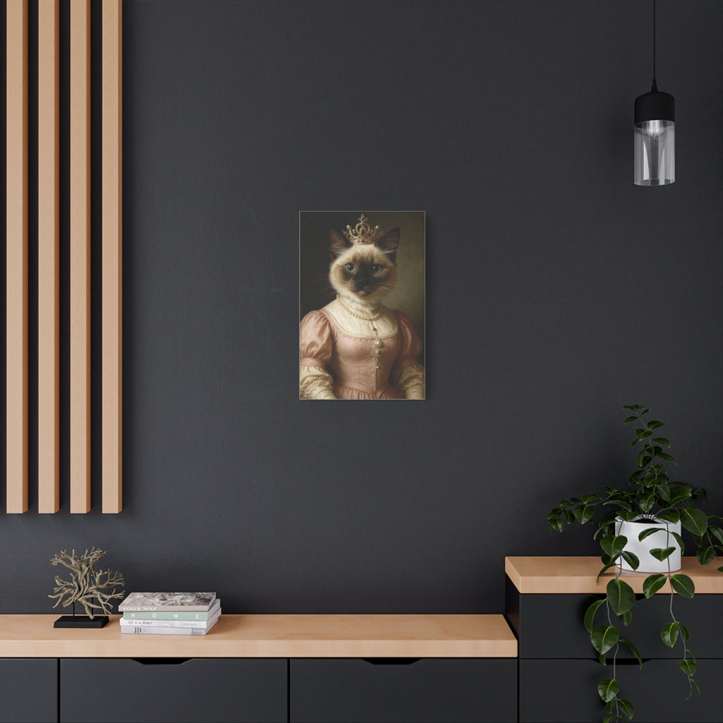 Regal Siamese Cat Portrait Canvas