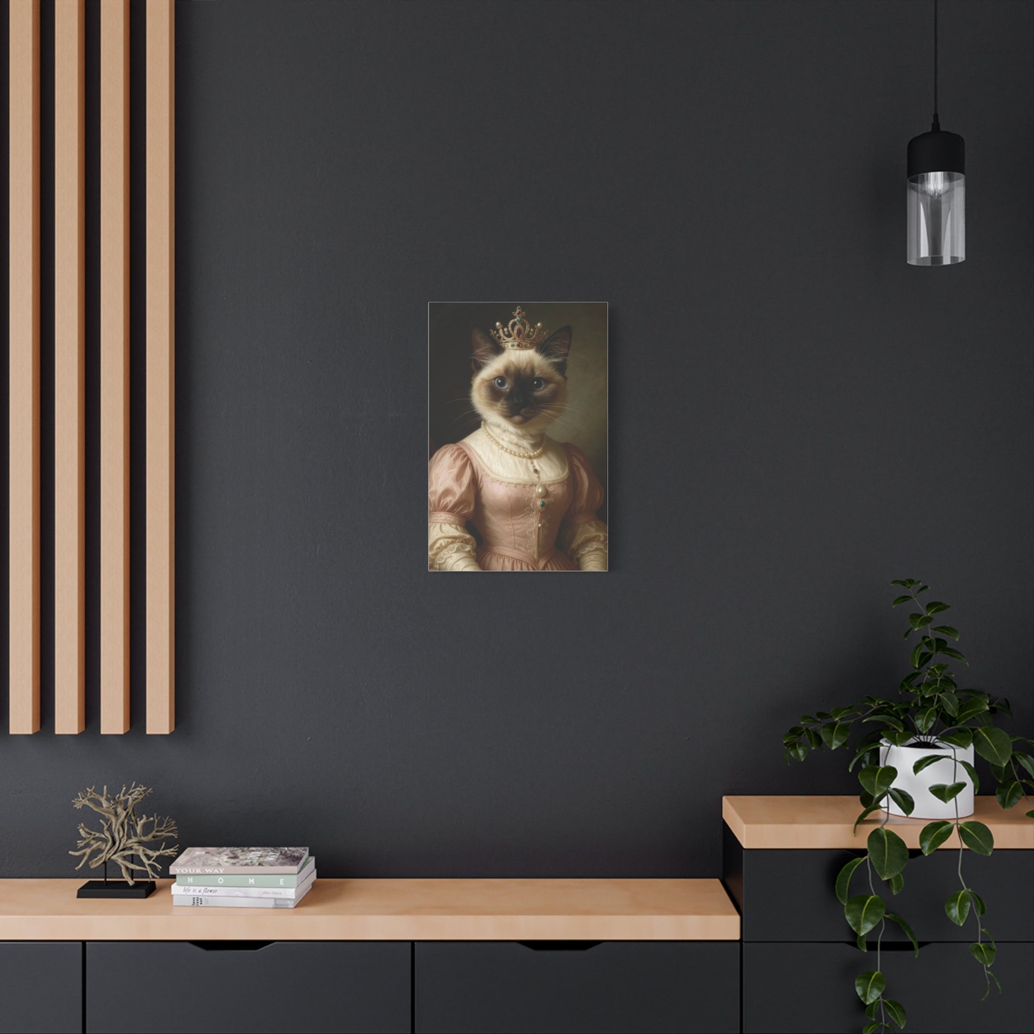 Regal Siamese Cat Portrait Canvas