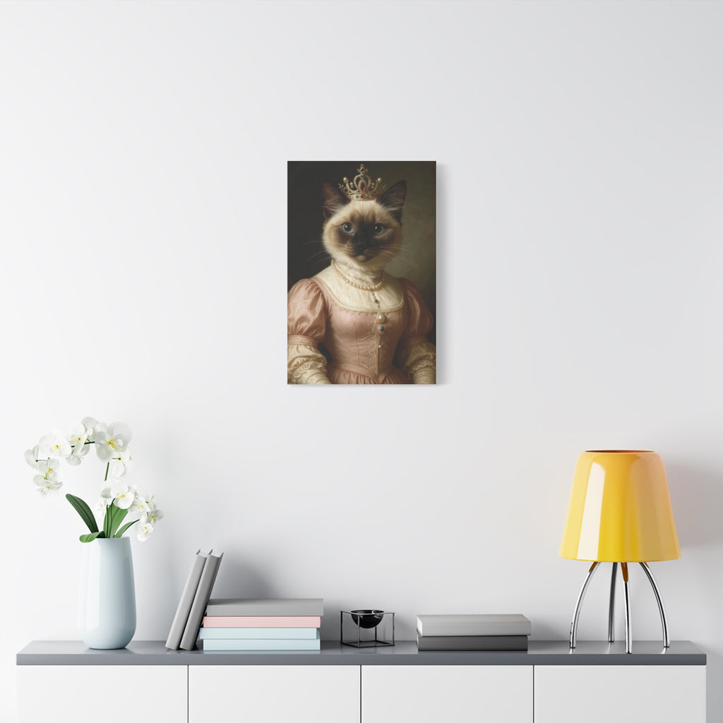 Regal Siamese Cat Portrait Canvas
